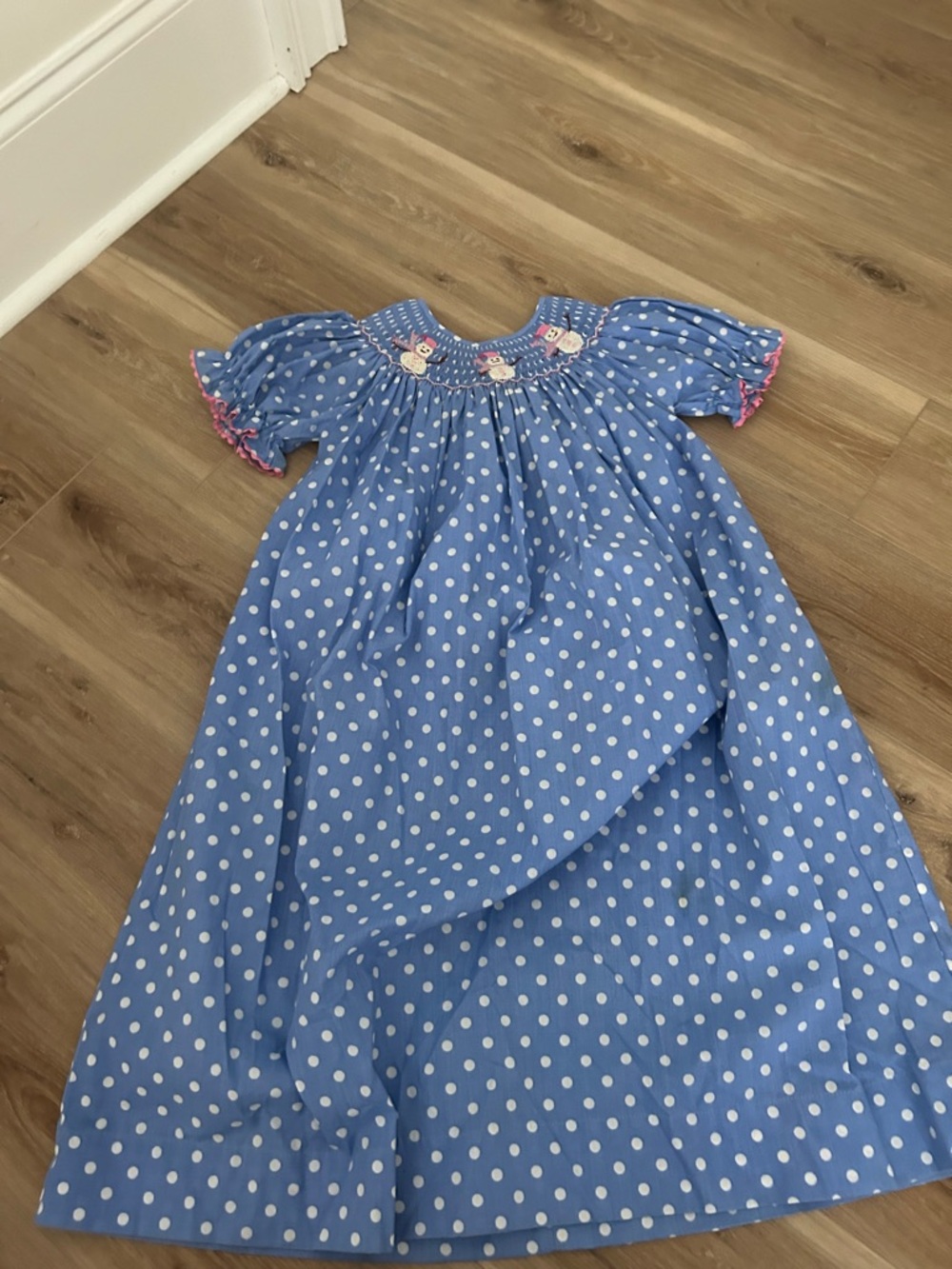 Blue Polka Dot Girls' dress